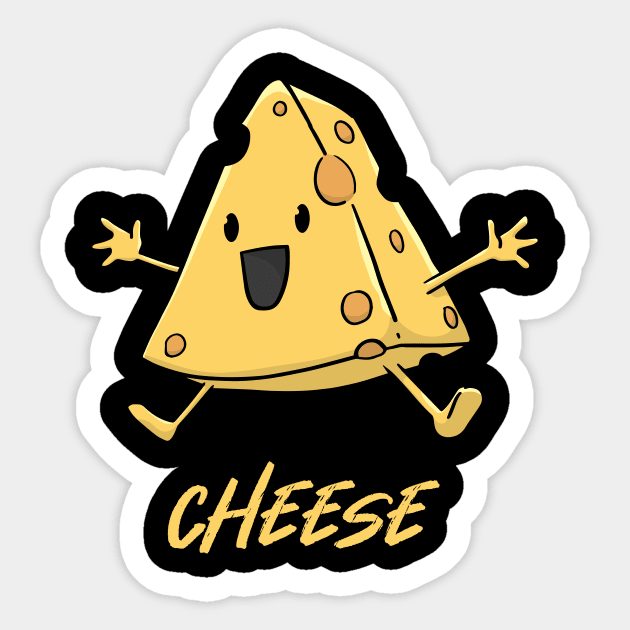 Cheese Lover Kawaii Sticker by KAWAIITEE